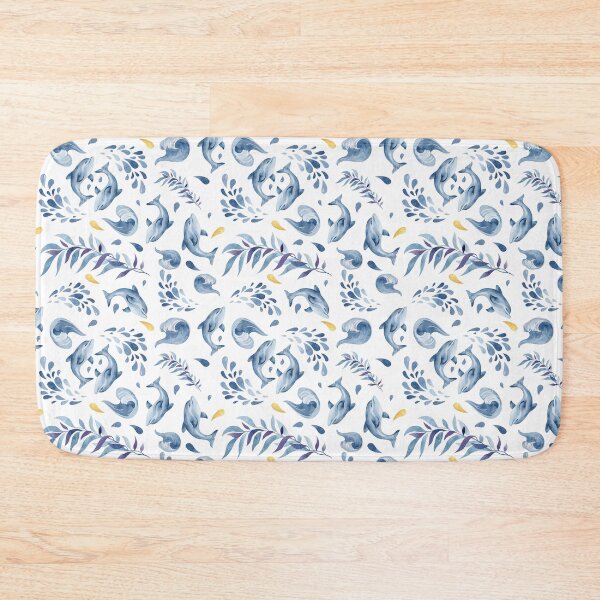 Item preview, Blue Dolphins and Waves designed and sold by LuciaS.