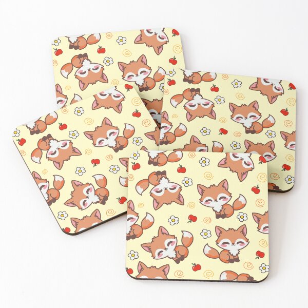Item preview, Cute fox and apple. designed and sold by atika-atk.