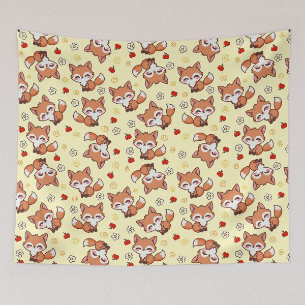 Item preview, Cute fox and apple. designed and sold by atika-atk.