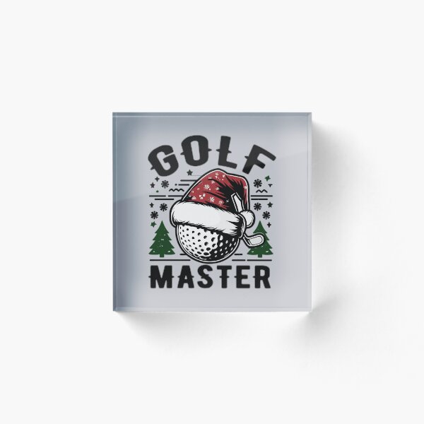Item preview, Maestro de golf con gorro de Papá Noel y árbol de Navidad designed and sold by Daqomm.