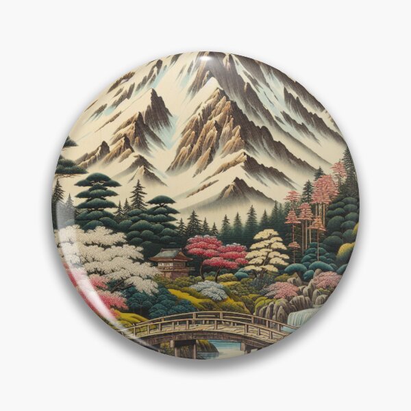 Item preview, Japanese Mountain Forest Valley Spring Time Bloom designed and sold by HippieFarms11.