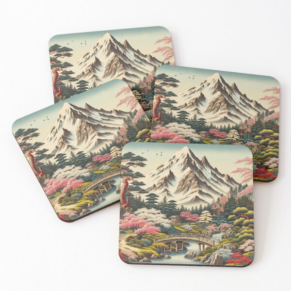 Item preview, Japanese Mountain Forest Valley Spring Time Bloom designed and sold by HippieFarms11.
