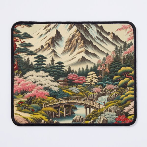 Item preview, Japanese Mountain Forest Valley Spring Time Bloom designed and sold by HippieFarms11.
