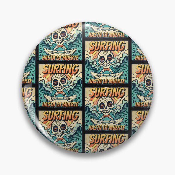 Item preview, Surfing Hasta la Muerte designed and sold by RuralGlamour.