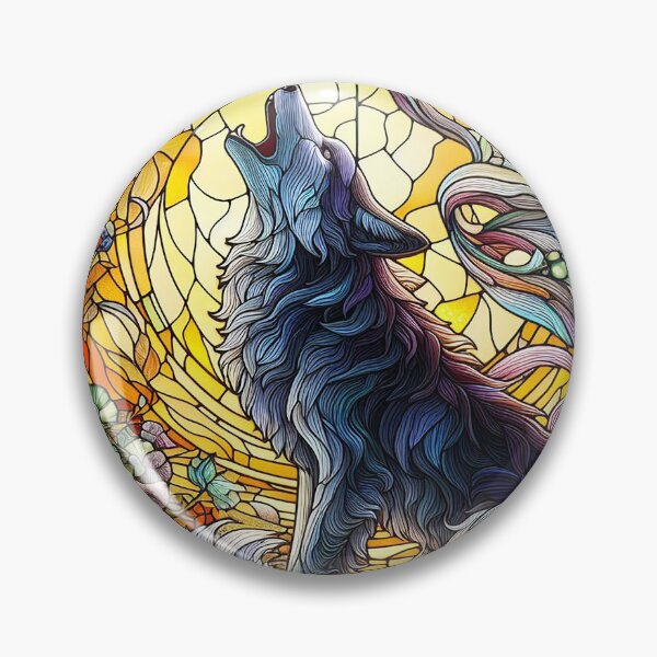 Item preview, Stained Glass Wolf designed and sold by Foxlindesigns.