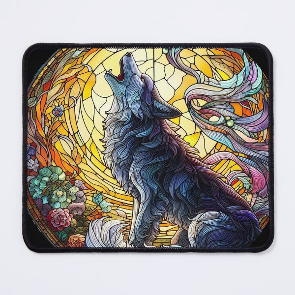 Item preview, Stained Glass Wolf designed and sold by Foxlindesigns.