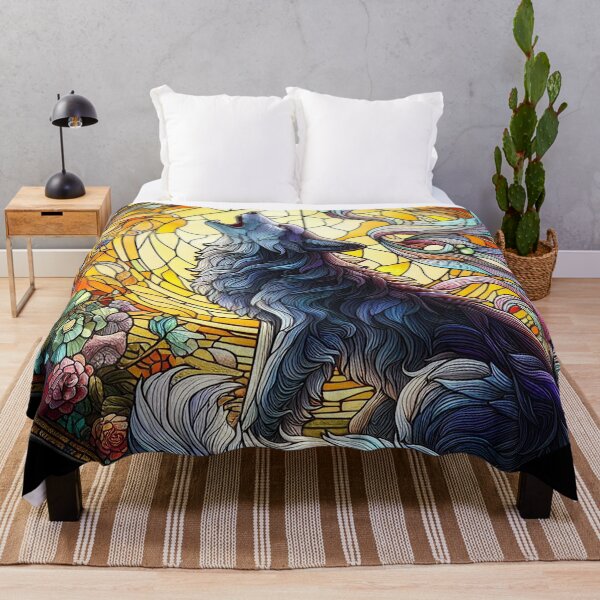 Item preview, Stained Glass Wolf designed and sold by Foxlindesigns.