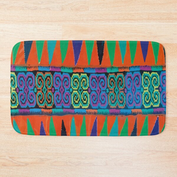 Item preview, Blue green tribal embroidery bold embroidery maximalist decor designed and sold by T-Mex.