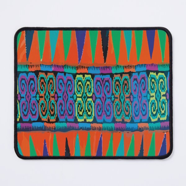 Item preview, Blue green tribal embroidery bold embroidery maximalist decor designed and sold by T-Mex.