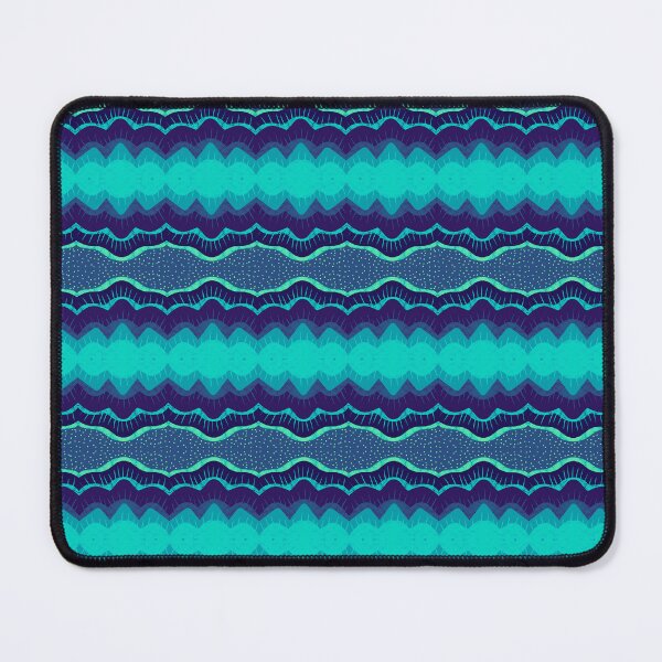 Item preview, Sound waves abstract pattern monochromatic blue designed and sold by Celeste Bocchicchio-Chaudhri.