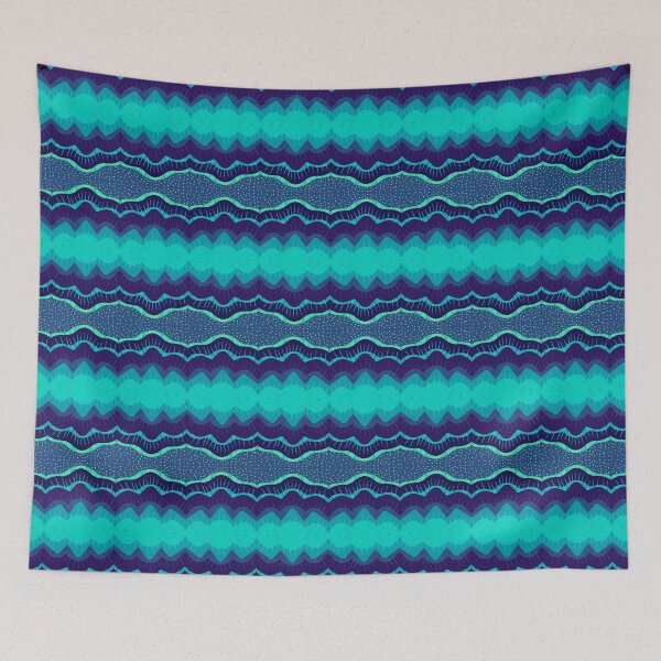 Item preview, Sound waves abstract pattern monochromatic blue designed and sold by Celeste Bocchicchio-Chaudhri.