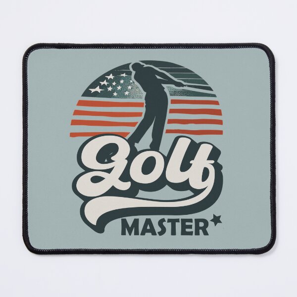Aperçu de l'œuvre Cool Vintage USA Amérique Thème Silhouette Golf Master créée et vendue par Daqomm.