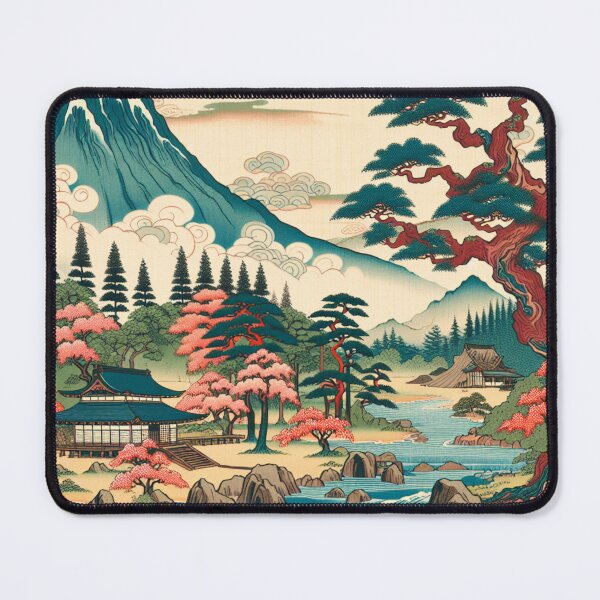 Item preview, Japanese Mountain Valley In Spring Time  designed and sold by HippieFarms11.