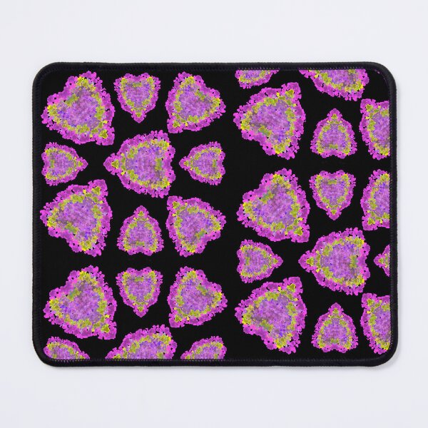 Item preview, Bright Pink and Purple Hearts within Hearts on Black Background - Hand-drawn designed and sold by Victoria Rose.