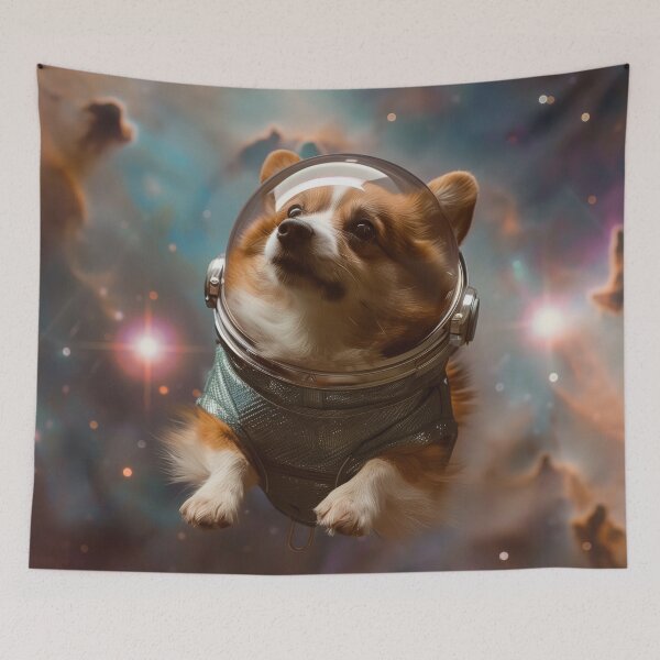 Item preview, Welsh Corgi Dog in Space designed and sold by AM-Fine-Designs.