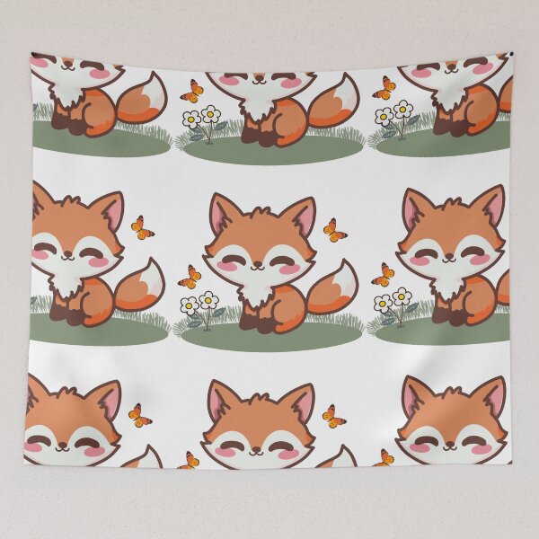 Item preview, Cute fox and apple. designed and sold by atika-atk.
