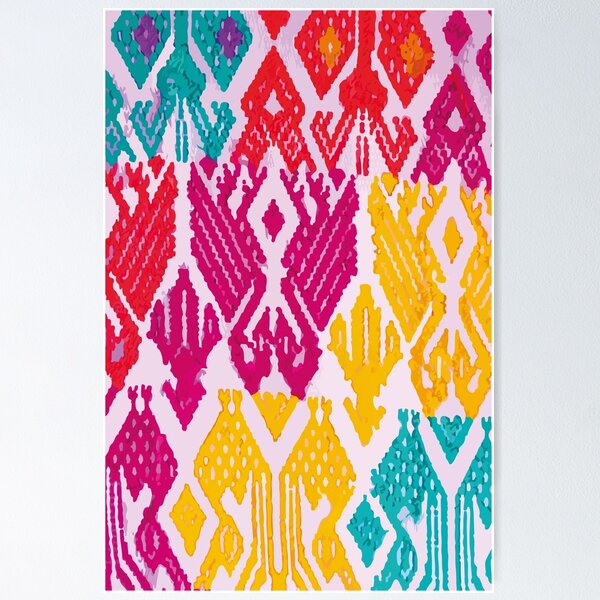 Item preview, Multicolor mexican embroidery vibrant maximalist decor designed and sold by T-Mex.