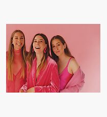 haim - pink photoshoot Photographic Print