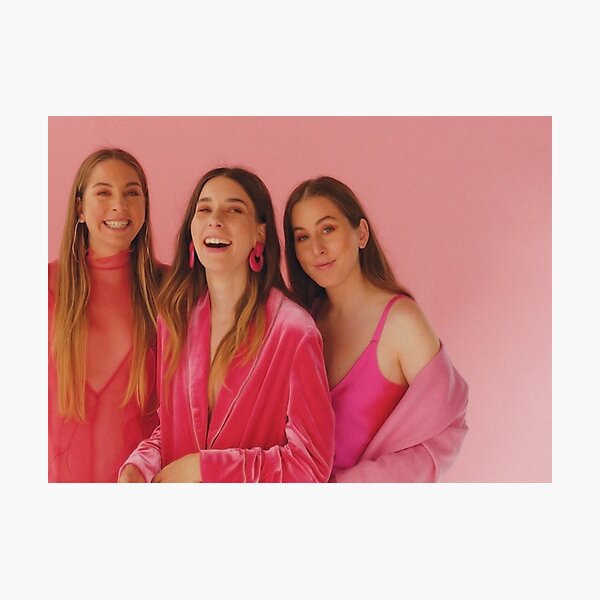 haim - pink photoshoot Photographic Print