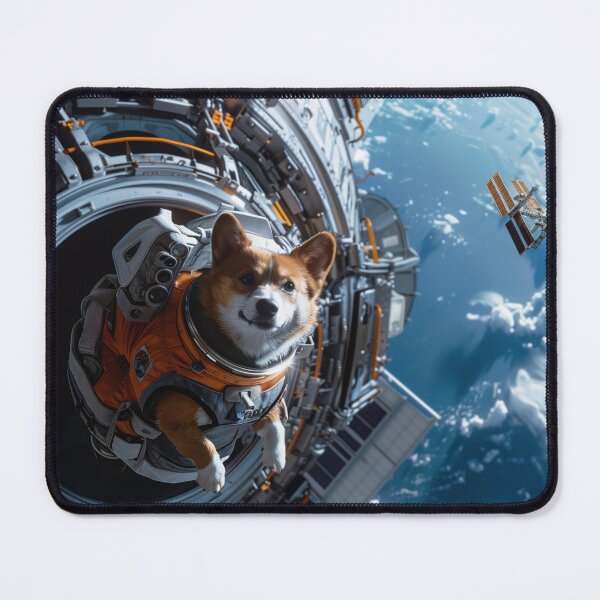 Aperçu de l'œuvre Corginaut International Space Station créée et vendue par AM-Fine-Designs.