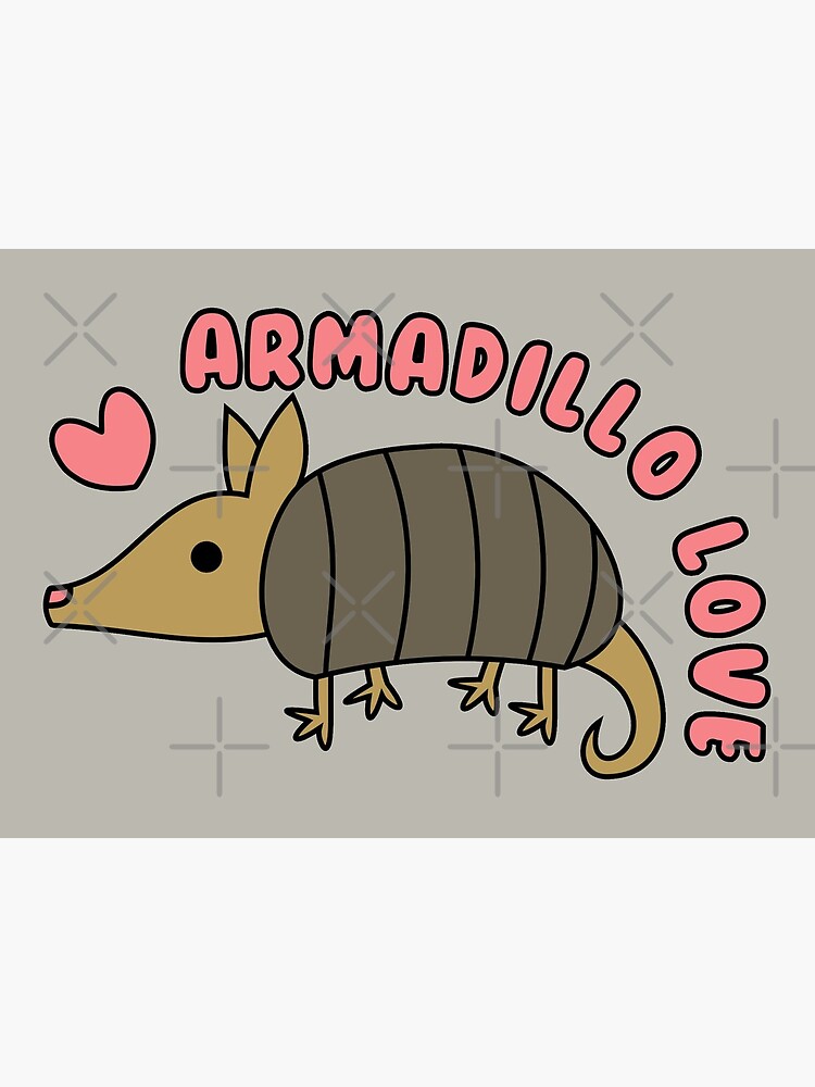 Adorable Kawaii Armadillo with text Art Board Print for Sale by hellohappy