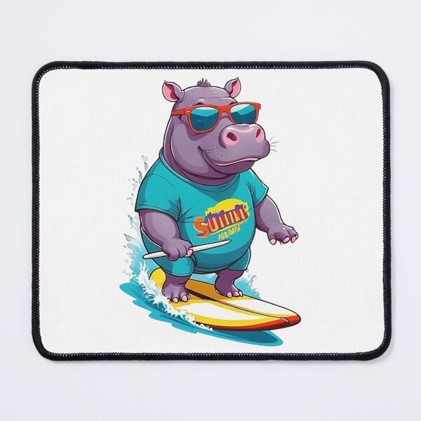 Item preview, Surfing hippo designed and sold by likbatonboot.