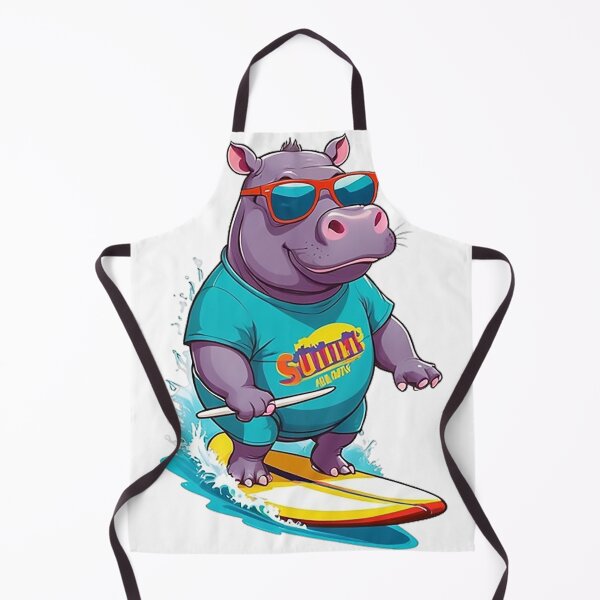 Item preview, Surfing hippo designed and sold by likbatonboot.