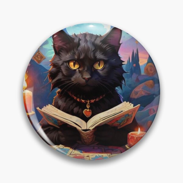 Item preview, Mystical Meow: Black Cat Tarot Reading Art designed and sold by olademar.