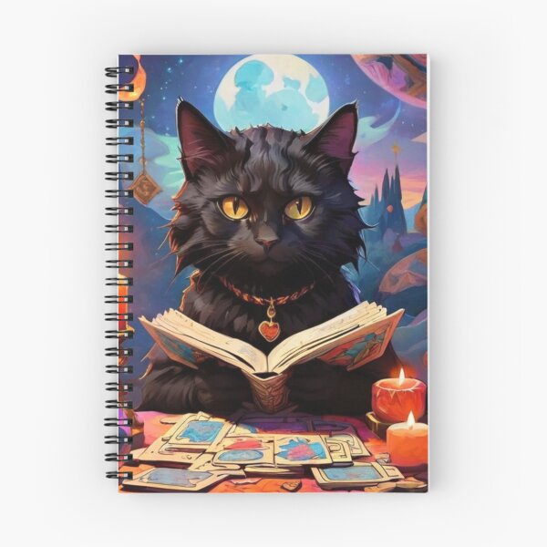 Item preview, Mystical Meow: Black Cat Tarot Reading Art designed and sold by olademar.