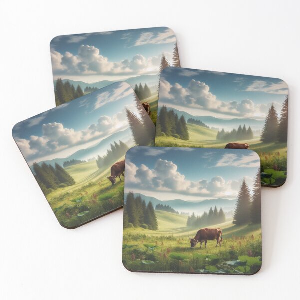 Item preview, Bovine Beauty - Cow in Meadow Serenity designed and sold by ProgressMagnet.