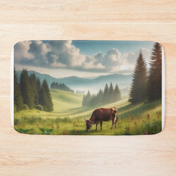 Item preview, Bovine Beauty - Cow in Meadow Serenity designed and sold by ProgressMagnet.