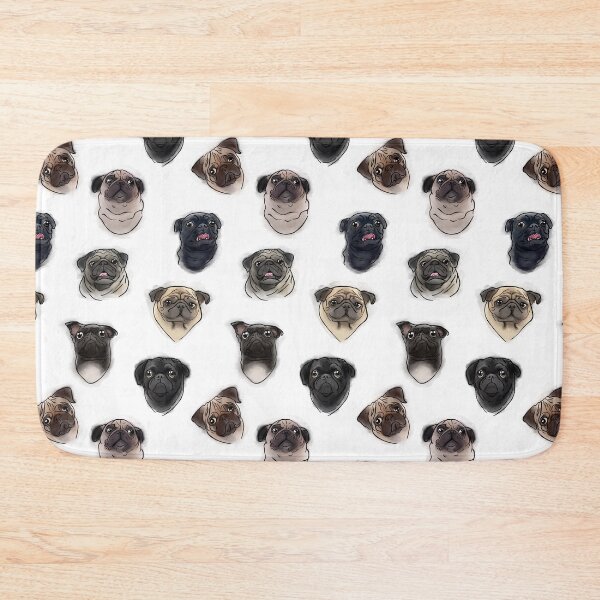 Item preview, Pug Portraits repeat pattern  designed and sold by saint-shores.