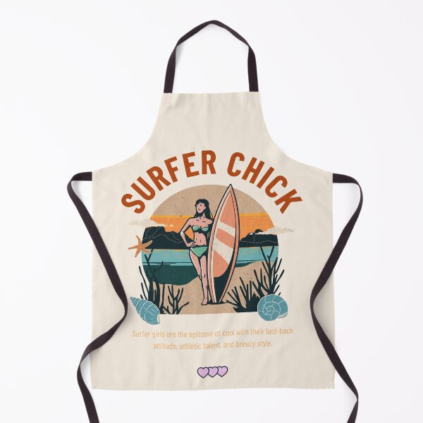 Item preview, Surfer Chick / Cool Surfer Girl Print designed and sold by Thehatinthecat.