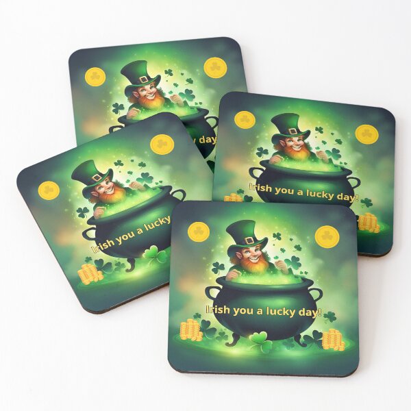 Item preview, Saint Patrick Leprechaun Cauldron and Gold Coins designed and sold by Astralia.