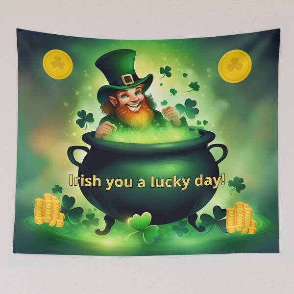 Item preview, Saint Patrick Leprechaun Cauldron and Gold Coins designed and sold by Astralia.
