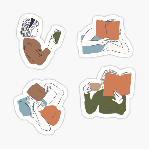 Item preview, French illustration woman reading  designed and sold by KWZCreates.