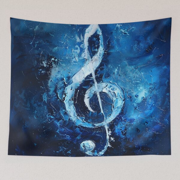 Item preview, Music note in shades of blue designed and sold by dcrc.
