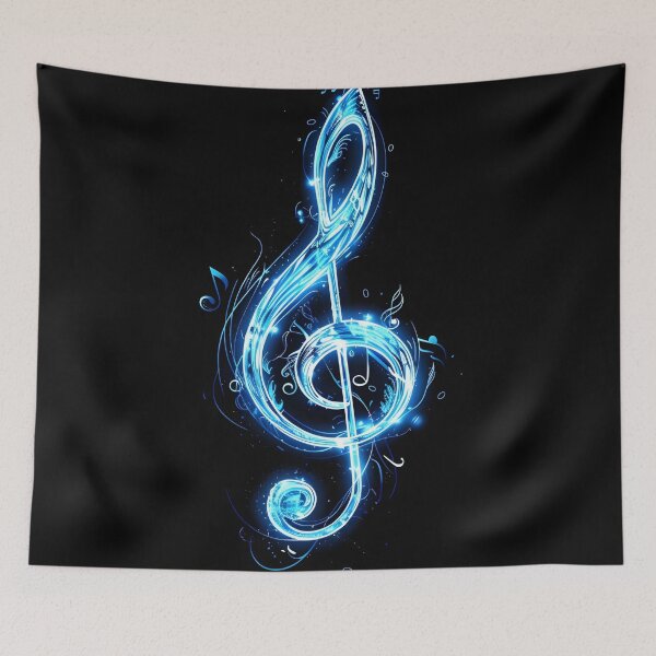 Item preview, Music note in shades of blue designed and sold by dcrc.
