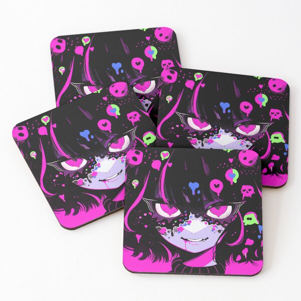 Item preview, Neon Gothic Smirk Anime Girl designed and sold by bubblegoth.