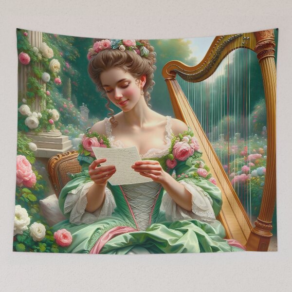 Item preview, Harmonious Echoes: The Fiancé's Letter by the Harp designed and sold by DeenaDee.