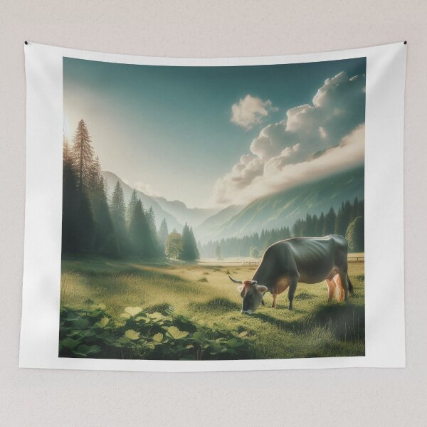 Item preview, Milkmaid's Companion - Gentle Grazing Cow designed and sold by ProgressMagnet.