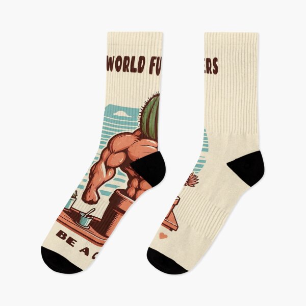 Item preview, In a world full of flowers be a cactus, bodybuilder muscular cactus phrase designed and sold by NomadiCult.