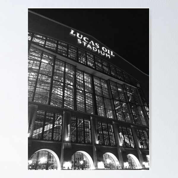 Lucas Oil Stadium at night Poster