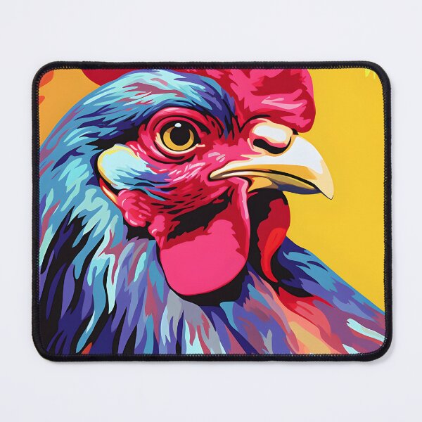 Item preview, chicken portraits art. animal colorful. Animal throw pillow.  designed and sold by formform.