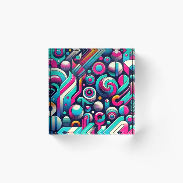 Item preview, 1980 diseño abstracto rosa y azul designed and sold by Blessinger77.