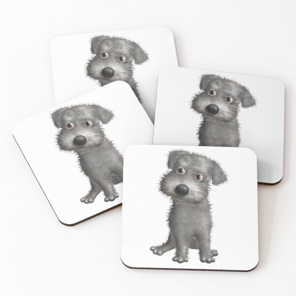 Item preview, Schnoodle (Gray) Cartoon Dog designed and sold by mistersmileyfac.