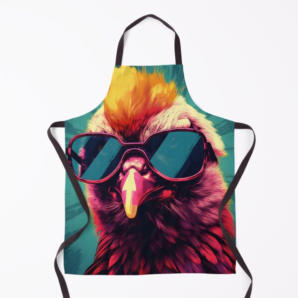 Artikelvorschau, Huhn mit Brille Porträts Kunst. Tier bunt. Tierkissen. entworfen und verkauft von formform.