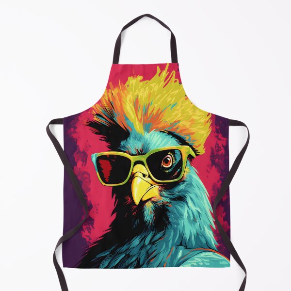 Artikelvorschau, Huhn mit Brille Porträts Kunst. Tier bunt. Tierkissen. entworfen und verkauft von formform.