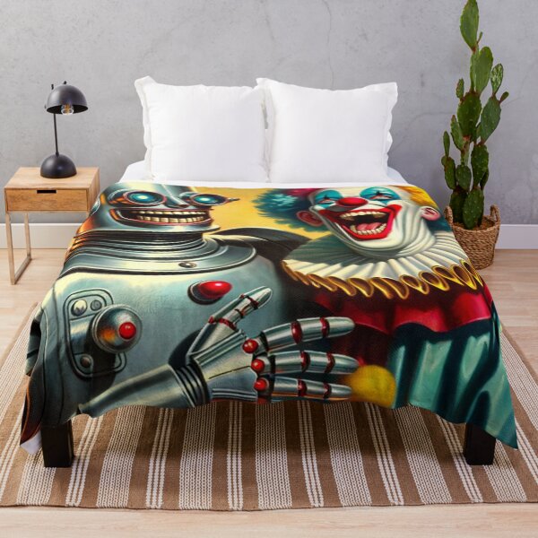 Item preview, Robot and the Clown: Retro Futurism, Creepy Laughter designed and sold by Fantasy Masterpiece.