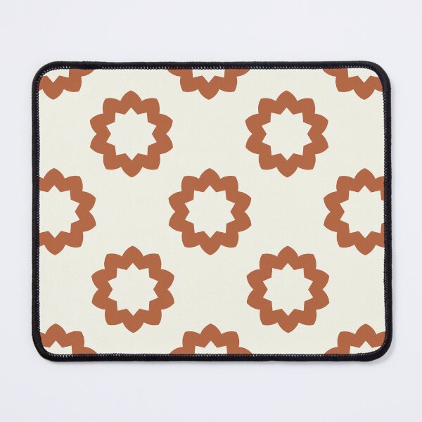 Item preview,  Caramel Flower Star Circle Pattern On A Cream Background designed and sold by KeksWorkroom.